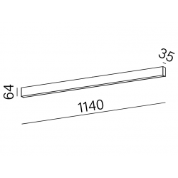 RAFTER 114 LED 3000K kinkiet czarny struktura 20228-M930-D9-00-13